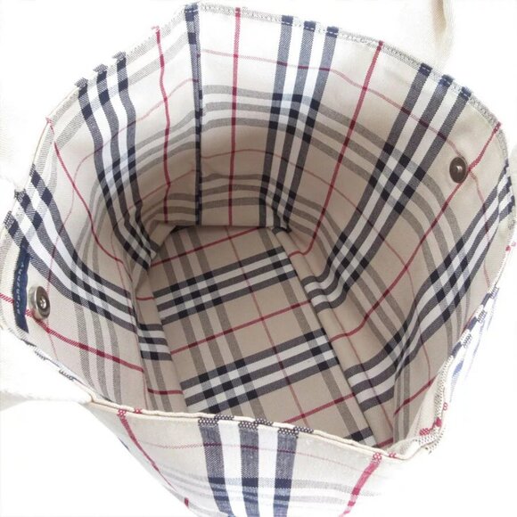 Auth BURBERRY Nova Check Handbag Tote Bag Beige / multicolor canvas/rubber - Picture 11 of 11
